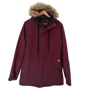 Volcom Shadow Insulated Ski Jacket Burgundy Size XL